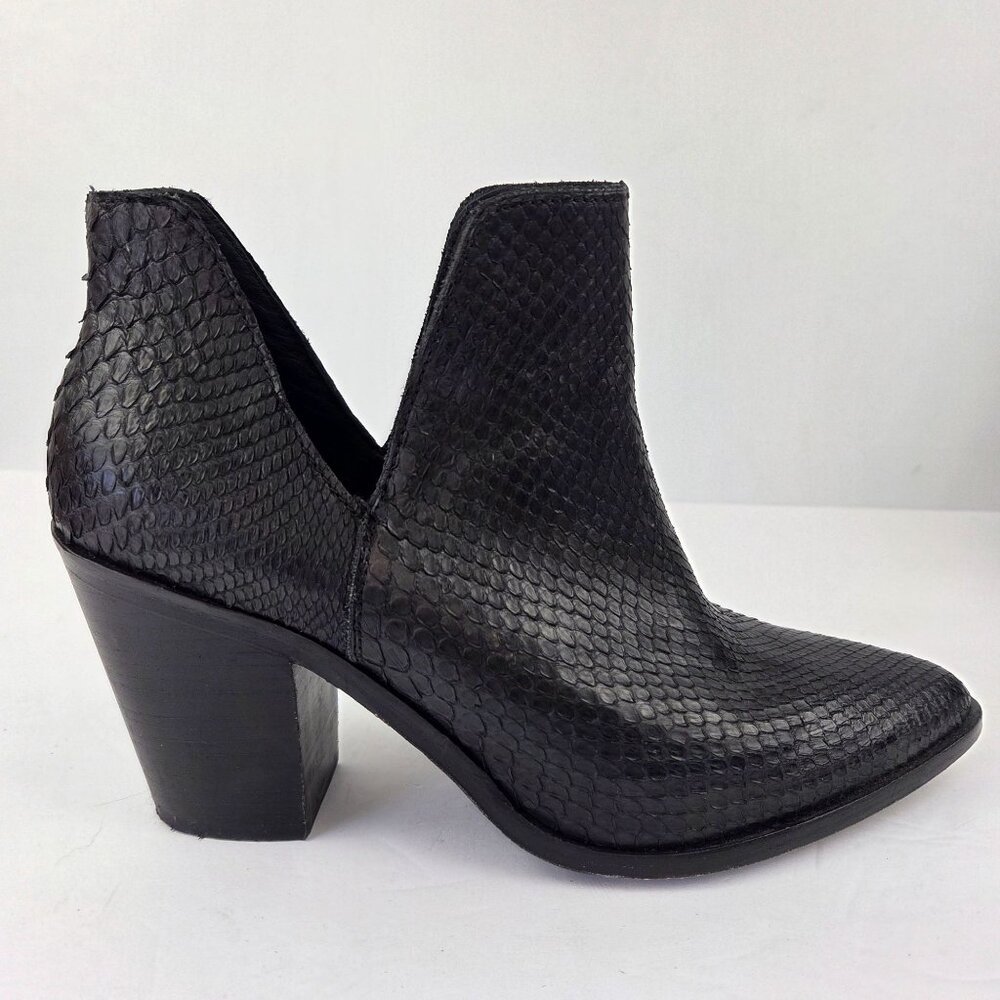 Lucchese Alma Exotic Black Python Vamp Leather An… - image 2